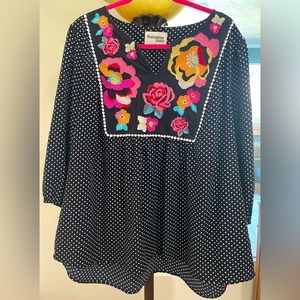 Savannah Jane Peasant blouse Plus Size